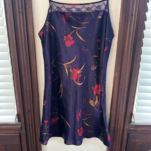 Vintage Delicates Floral Slip Dress Nightgown flirty large size - Picture 1 of 7